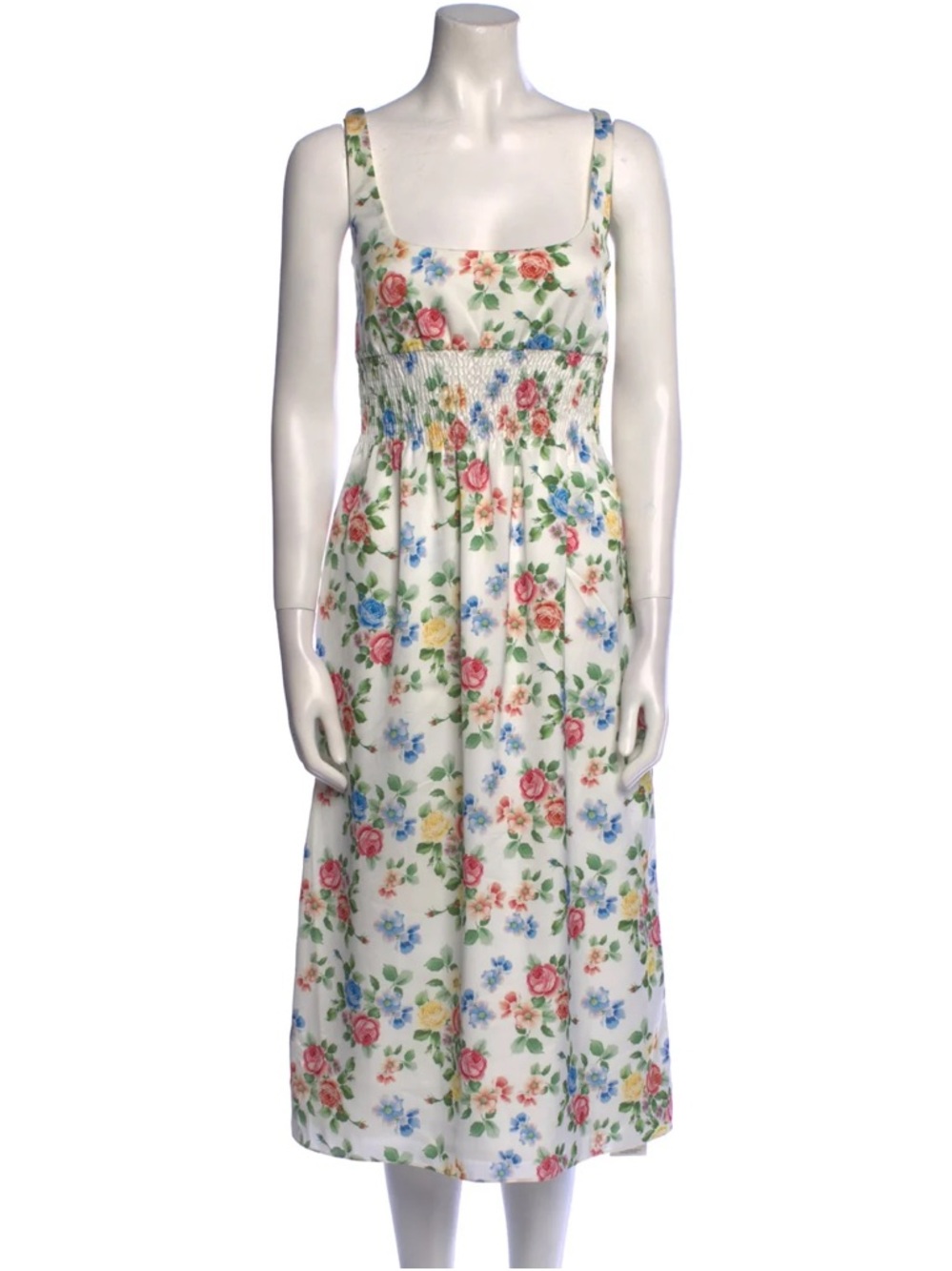 Emilia Wickstead White Floral Dress size US 8